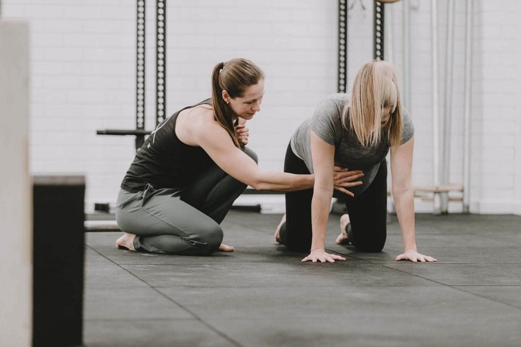 Prenatal training session at Aspen Coaching