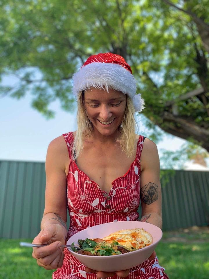 Eating Health Food at Christmas